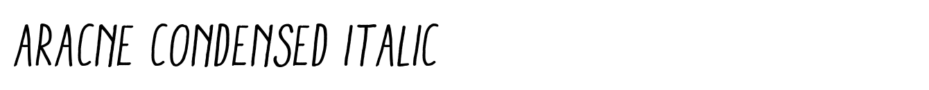 Aracne Condensed Italic
